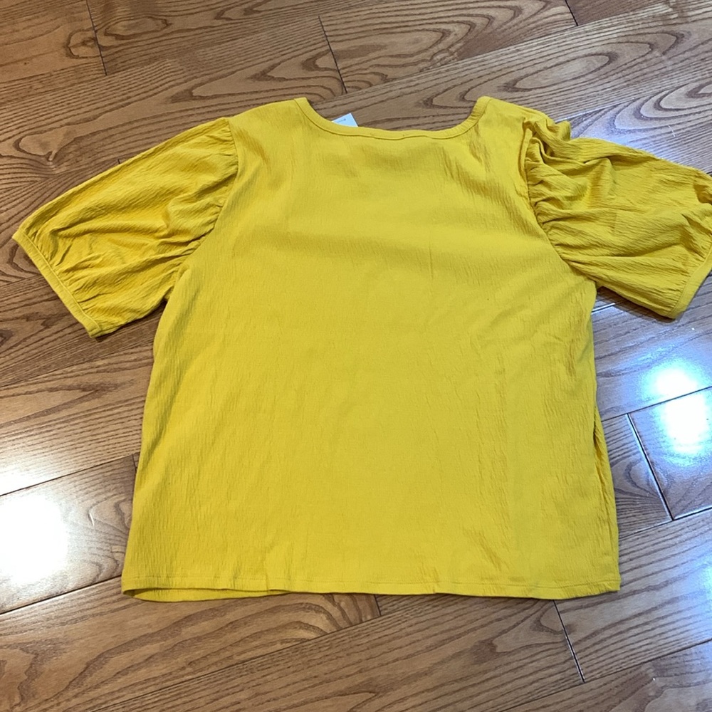 💛2/$20 Bold mustard yellow cotton top Ricki’s XXL - Picture 5 of 9